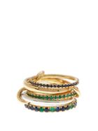 Spinelli Kilcollin Atlas Emerald, Sapphire, Silver & Gold Ring