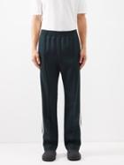 Bottega Veneta - Striped Grain De Poudre Track Pants - Mens - Dark Green Multi
