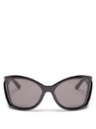 Ladies Accessories Balenciaga - Void Butterfly Acetate Sunglasses - Womens - Black