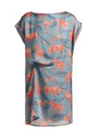 Matchesfashion.com Chufy - Ebel Silk Satin Dress - Womens - Blue Print