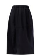Matchesfashion.com Comme Des Garons Comme Des Garons - Panelled Wool-gabardine Suit Skirt - Womens - Navy