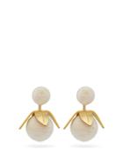 Matchesfashion.com Rebecca De Ravenel - Tulip Cord Clip On Earrings - Womens - Gold