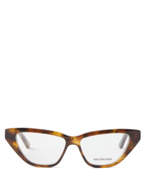 Balenciaga - Power Cat-eye Acetate Glasses - Womens - Brown