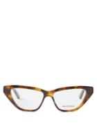 Balenciaga - Power Cat-eye Acetate Glasses - Womens - Brown