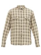 Matchesfashion.com Saint Laurent - Plaid Twill Shirt - Mens - Beige