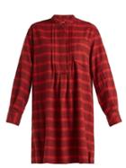 Matchesfashion.com Isabel Marant Toile - Dancy Checked Cotton Dress - Womens - Red