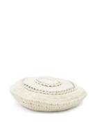 Matchesfashion.com Ganni - Crocheted Cotton-blend Beret - Womens - White
