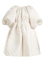 Matchesfashion.com Cecilie Bahnsen - Ava Quilted Silk Mini Dress - Womens - White