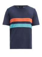 Matchesfashion.com Iffley Road - Cambrian Striped Technical-piqu T-shirt - Mens - Navy Multi