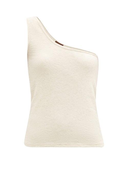 Matchesfashion.com Albus Lumen - One-shoulder Terry Top - Womens - Beige