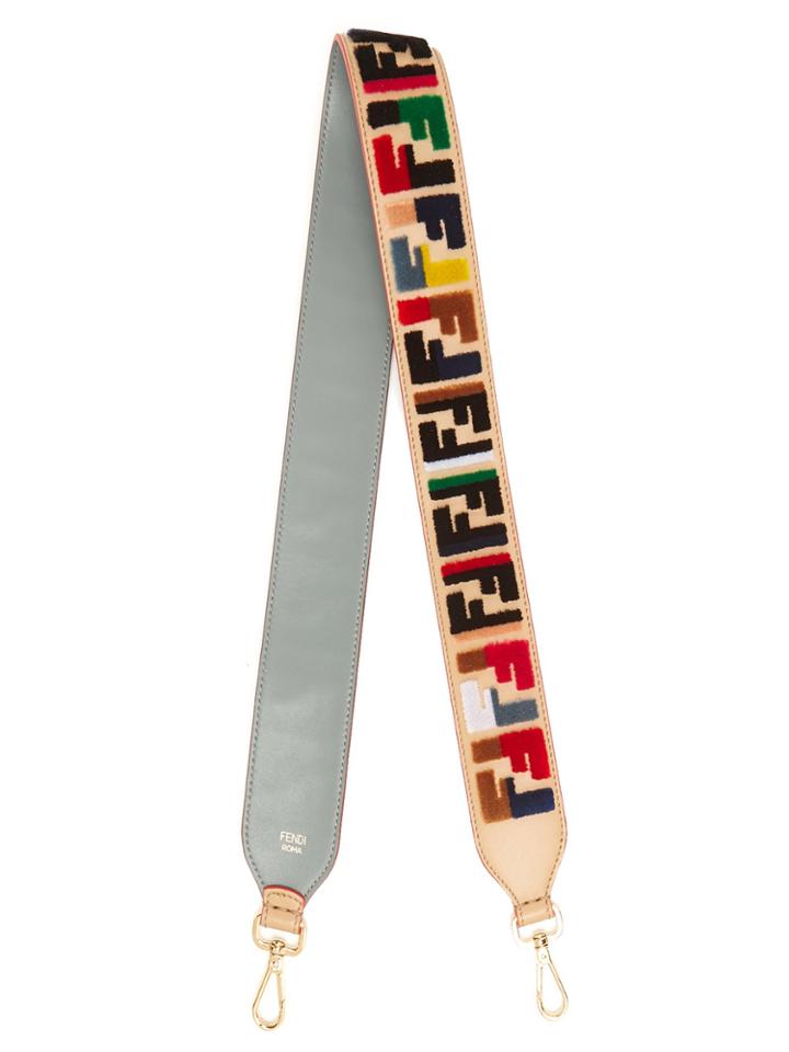 Fendi Strap You Logo-embellished Leather Bag Strap