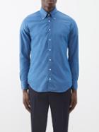 Thom Sweeney - Button-down Cotton-chambray Shirt - Mens - Blue