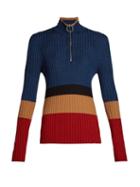 Matchesfashion.com Marni - High Neck Colour Block Sweater - Womens - Red Multi