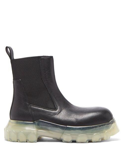 Matchesfashion.com Rick Owens - Beatle Bozo Chunky-sole Leather Chelsea Boots - Womens - Black White