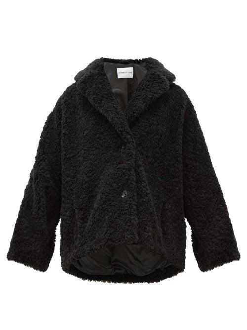 Matchesfashion.com Stand Studio - Merilyn Faux Shearling Coat - Womens - Black
