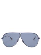 Matchesfashion.com Dior Eyewear - Diorcamp Rubber Coated Navigator Metal Sunglasses - Womens - Blue