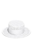 Matchesfashion.com Stephen Jones - Floral Lace Boater Hat - Womens - Ivory