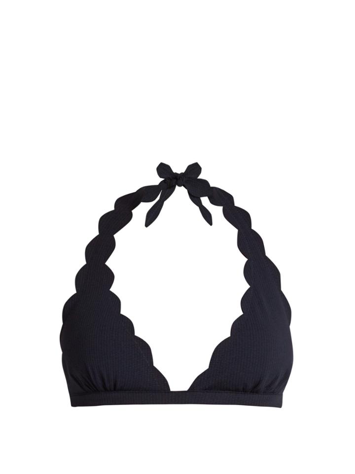 Marysia Swim Spring Scallop-edged Triangle Bikini Top