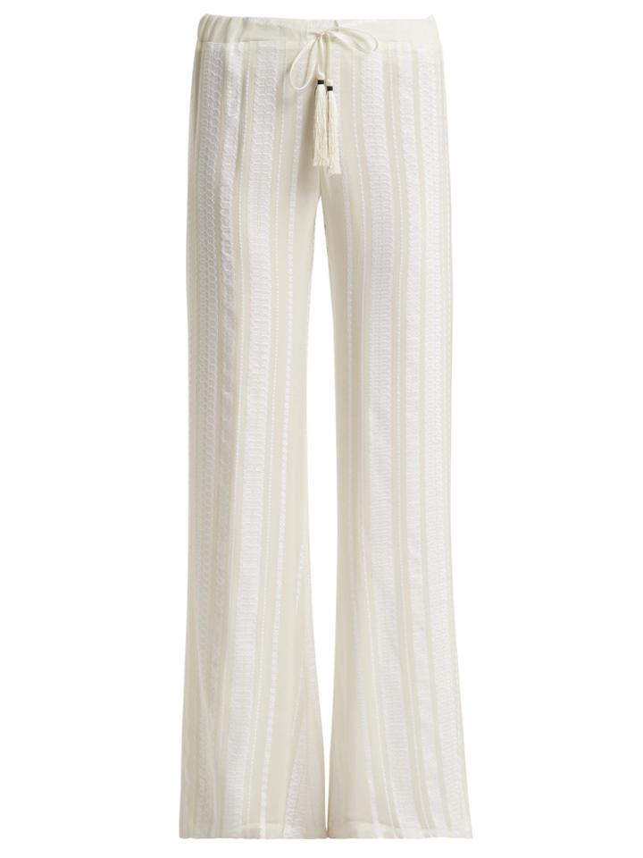 Zeus + Dione Petala Silk-blend Wide-leg Trousers