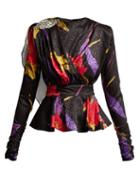 Matchesfashion.com Dodo Bar Or - Grace Crystal Embellished Peplum Top - Womens - Black Multi