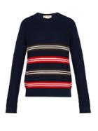 Marni Crew-neck Striped Wool-blend Sweater
