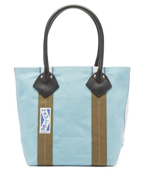 Haulier - Utility Small Canvas Tote Bag - Womens - Light Blue