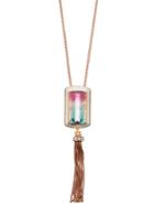 Matchesfashion.com Selim Mouzannar - Diamond, Tourmaline & 18kt Gold Necklace - Womens - Pink Multi