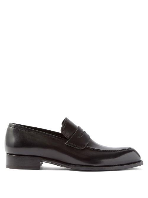 Brioni - Leather Penny Loafers - Mens - Black