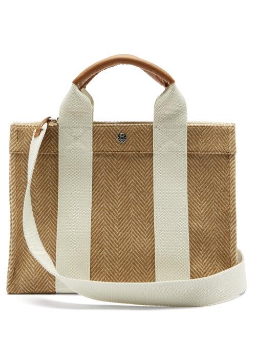 Matchesfashion.com Rue De Verneuil - Traveller Medium Herringbone Tote Bag - Womens - Beige Multi