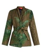 F.r.s - For Restless Sleepers Aura Palm-print Quilted Silk Jacket