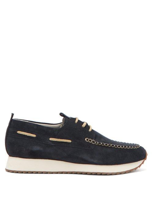 Matchesfashion.com Grenson - Sneaker 15 Suede Deck Shoes - Mens - Navy