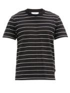 Matchesfashion.com Ami - Striped Cotton-jersey T-shirt - Mens - Black White