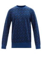 Burberry - Rawlinson Tb-logo Jacquard Wool Sweater - Mens - Black Multi