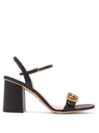 Matchesfashion.com Gucci - Gg Marmont Block-heel Sandals - Womens - Black