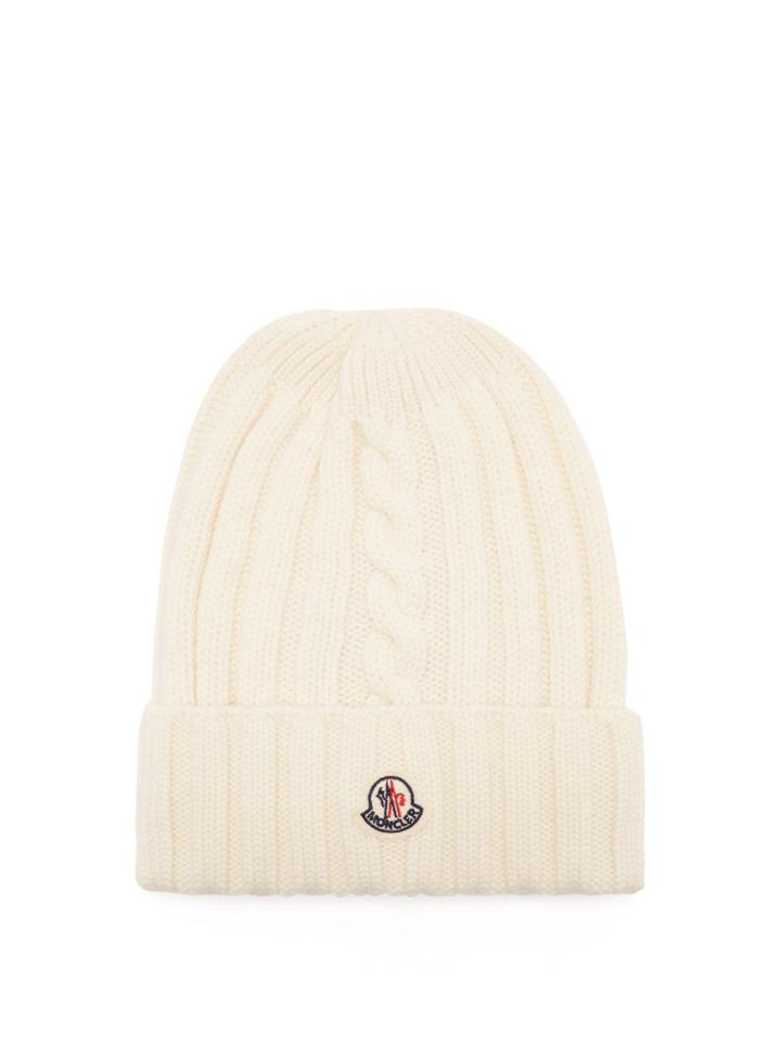 Moncler Rib-knit Wool Beanie Hat