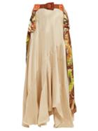 Matchesfashion.com Chlo - Caravan Print Silk Sarong Skirt - Womens - Orange Multi