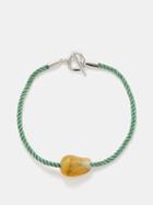 Completedworks - Resin-bead & Recycled Sterling-silver Bracelet - Mens - Tigers Eye