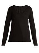 Matchesfashion.com The Row - Baxerton Long Sleeved T Shirt - Womens - Black