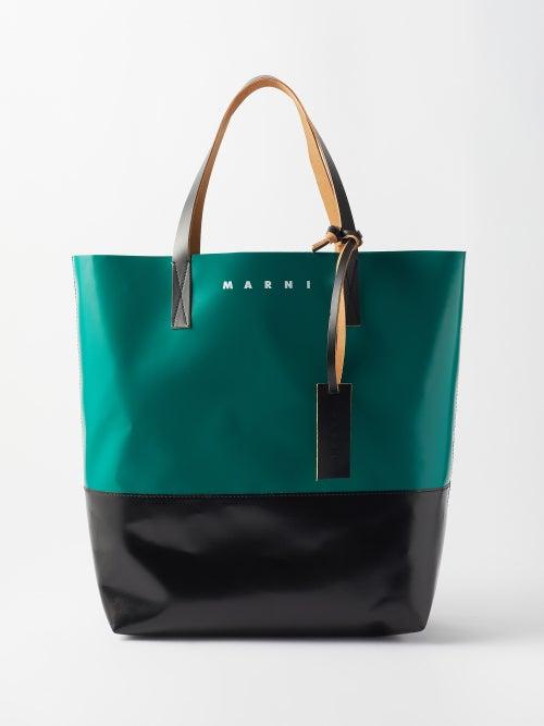 Marni - Tribeca Colour-blocked Pvc Tote Bag - Mens - Green Black