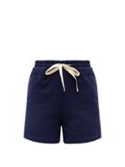 Matchesfashion.com Jil Sander - Drawstring Cotton-jersey Shorts - Womens - Blue