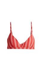 Matchesfashion.com Asceno - Striped Print Triangle Bikini Top - Womens - Pink Stripe