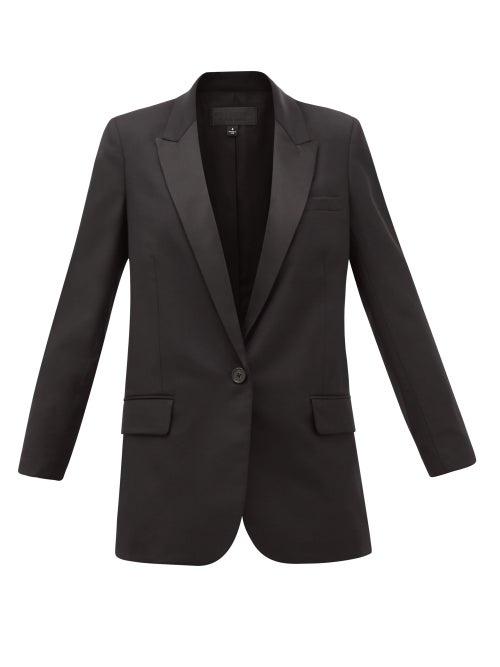 Matchesfashion.com Nili Lotan - Arlin Single-breasted Wool-blend Jacket - Womens - Black