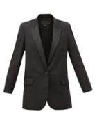 Matchesfashion.com Nili Lotan - Arlin Single-breasted Wool-blend Jacket - Womens - Black