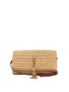 Ladies Bags Saint Laurent - Kate 99 Raffia Shoulder Bag - Womens - Beige