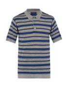 Matchesfashion.com Joseph - Striped Wool Polo Shirt - Mens - Blue