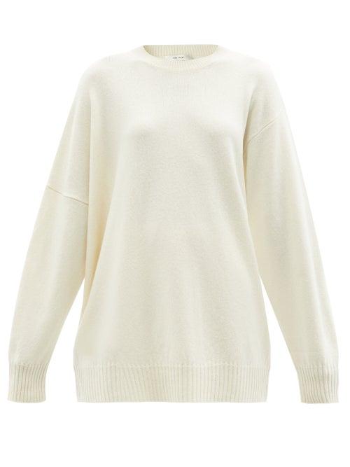 Ladies Rtw The Row - Clelia Asymmetric Wool-blend Sweater - Womens - Ivory