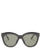 Matchesfashion.com Le Specs - Resumption Cat-eye Recycled Sunglasses - Womens - Black