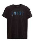 Matchesfashion.com Amiri - Logo-print Cotton T-shirt - Mens - Black Blue