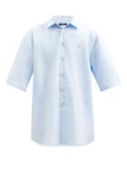 Matchesfashion.com Raf Simons - Teenage Dreams-embroidered Shirt - Mens - Blue