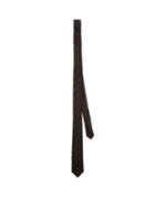 Matchesfashion.com Saint Laurent - Glitter-stripe Silk-faille Tie - Mens - Black